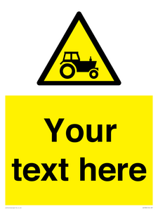 Custom warning farm machinery